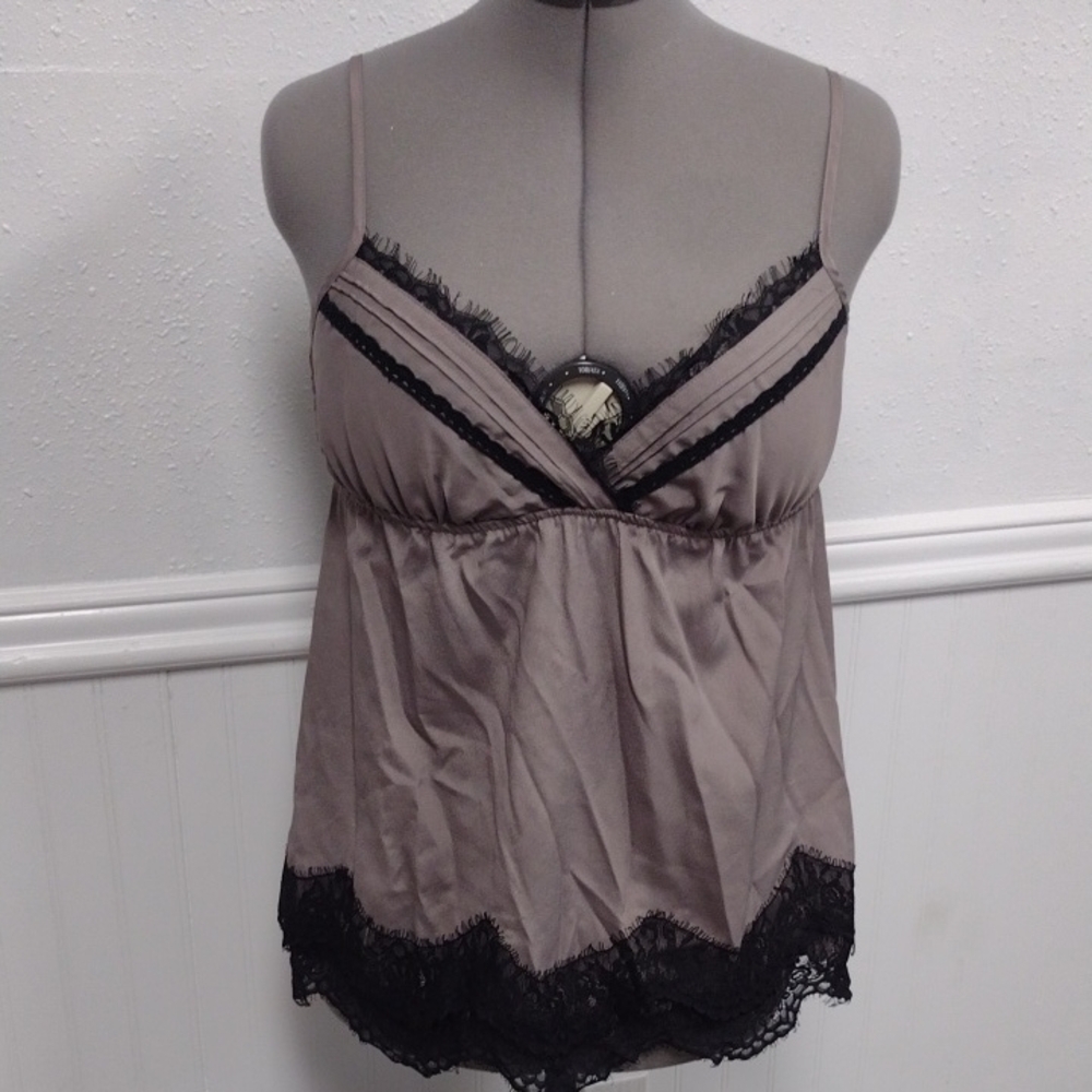 Forever 21 Y2K Beige and Black Lace Camisole  Babydoll Bohemian.
